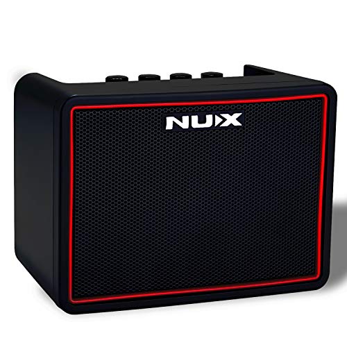 Asmuse NUX Amplificatori Portatili per Chitarra Basso Elettrica Mini Amplificatore Bluetooth di Effetti Gain/Delay/Reverb Drum Machine 3.5mm e input Phone e un APP 3W