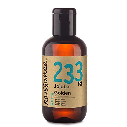 Naissance olio di Jojoba d’Oro 100ml - puro al 100%, Pressato a Freddo, Vegan, Cruelty Free, senza OGM, per l’idratazione della pelle e dei capelli