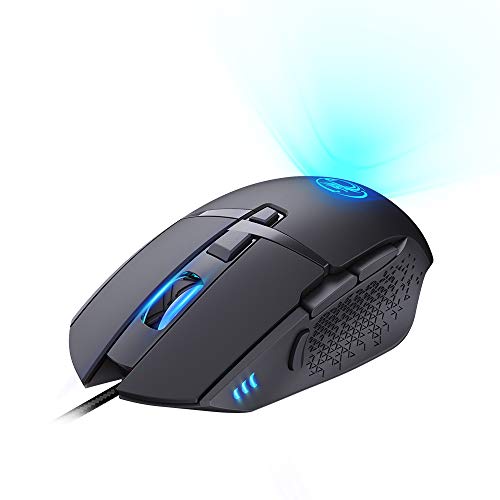 Maxesla Mouse Gaming - Nido d'Ape Mouse with Breathing Light 8 Pulsanti Proggrammabili and Macro Del Mouse 7200 DPI Pulsante Di Fuoco Disegno Ergonomico, Mouse USB Per Windows/Mac/iOS/Android, Nero