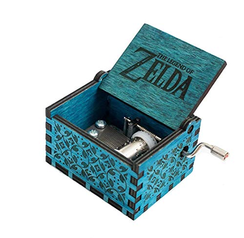 Evelure Carillon Zelda, Scatole Musicali in Legno Intagliate a Mano e Intagliate a Mano Creativi I Migliori Regali (Blue)