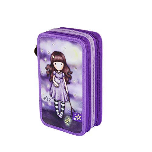 Santoro M057a, Astuccio scolastico, unisex, per bambini, 205 x 125 x 65 mm Viola Size: 205x125x65 mm