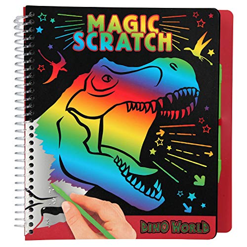 Depesche 10833 - Libro da colorare Mini Magic Scratch Book, Dino World