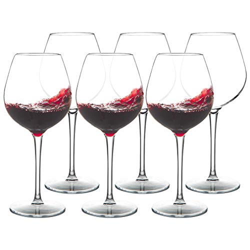 Michley Infrangibile Tritan Calici da Vino Rosso Plastica Dura, Bicchiere Vino da Campeggio da Viaggio BPA-Libera, 440 Ml (15 Oz) Set di 6