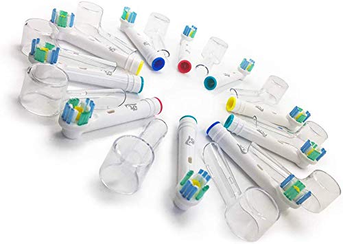 10 Testine di Ricambio Oral B Compatibili 3D White Generiche 3AG + 10 Copritestine di Protezione Igienici per spazzolino elettrico Oral-B Sensitive, Professional Care, Vitality, ecc