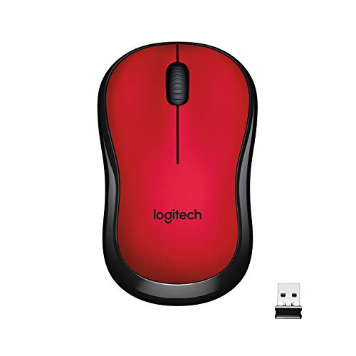 Logitech M220 Mouse Wireless, Pulsanti Silenziosi, 1000 DPI, Durata Della Batteria Fino a 18 Mesi, ‎Ambidestro, Compatibile con PC/Mac/Laptop, Rosso