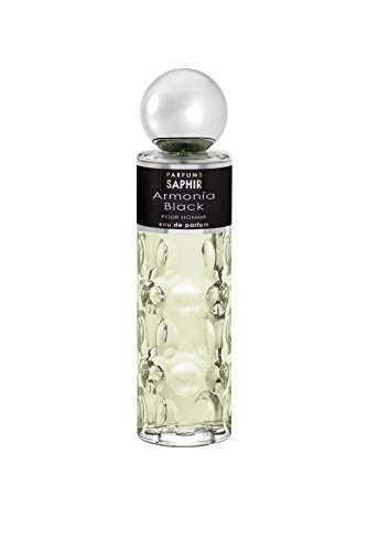 PARFUMS SAPHIR Armonía Black Eau de Parfum con Vaporizzatore per Uomo, 200 ml