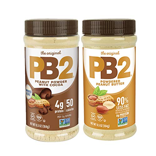 PB2 Powdered Peanut Butter and PB2 with Premium Chocolate. (Pack of 2)