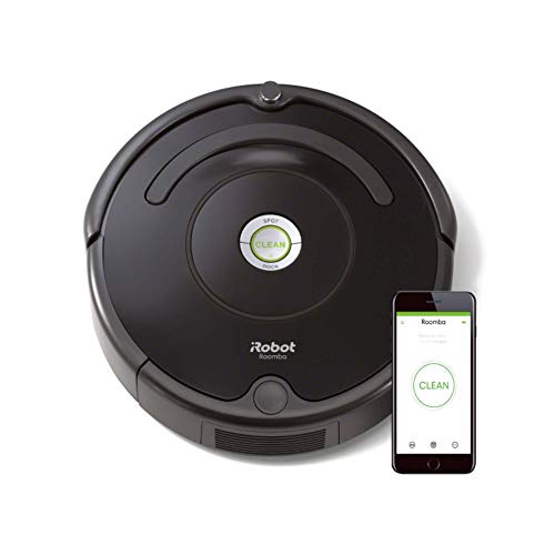iRobot Roomba 671 Robot aspirapolvere WiFi, Adatto a tappeti e Pavimenti, Tecnologia Dirt Detect, Sistema 3 Fasi, 58 dB, Pulizia programmabile, Grazie alla App, Compatibile con Alexa, Nero, 33w