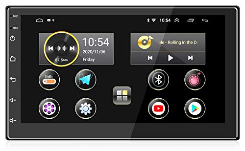 ANKEWAY 2021 Nuovo 7 Pollici 2G+16G Android 10,1 Autoradio 2 DIN con HiFi+WiFi+Bluetooth+RDS+FM+AM+GPS Navigazione, Sistema Multimediale Digitale Internet Touch Screen da 1080P HD per Auto(12V/2 DIN)