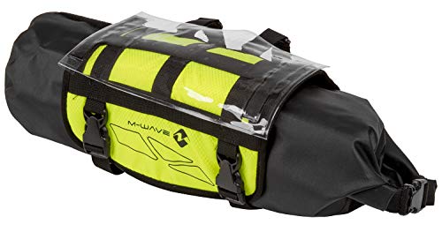 M-Wave BP FRONT - Borsa per manubrio, colore: Nero 59 x 23 cm, giallo fluo, ca. 59x23 cm