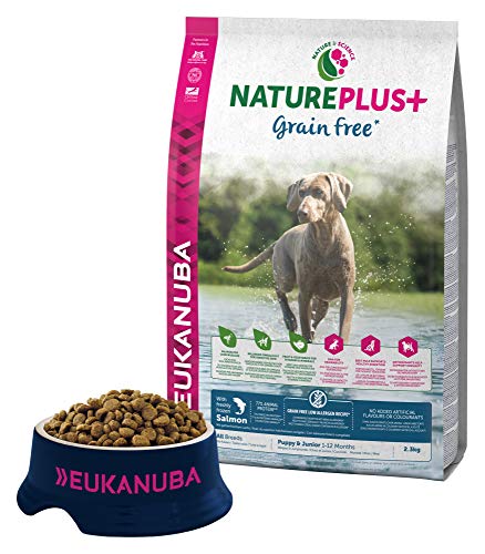 Eukanuba Nature Plus Puppy & Junior All Breed Salmon Grain Free per Cani Cuccioli e Giovani di Tutte le Taglie con Salmone - 2.3 kg