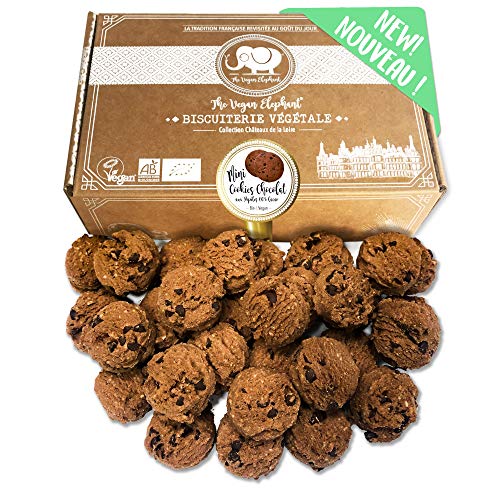 Mini Biscotti Doppio Cioccolato Biologici & Vegani. Biscotti Bio Fatti a Mano, Ingredienti di Alta Qualità, Senza Olio di Palma e Senza OGM. 300g