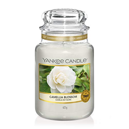 Yankee Candle Candela Profumata in Giara Grande, Fiore di Camelia, Durata Fino A 150 Ore, Collezione Garden Hideaway