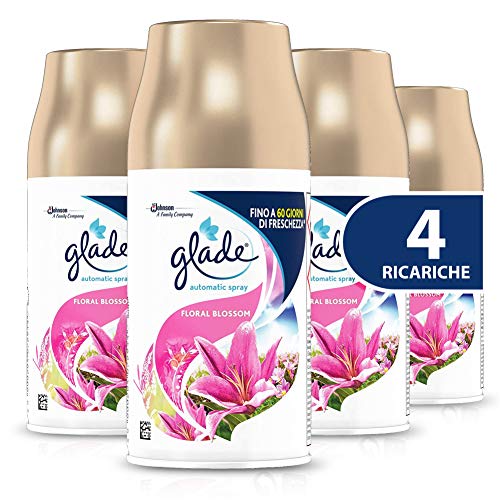 Glade Automatic Spray Ricarica, Fragranza Floral Blossom, Formato Scorta, 1 Confezione da 4 x 269 ml