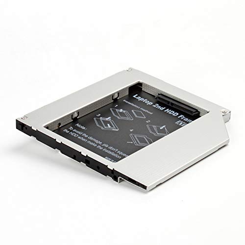 Universal Notebook Alloggiamento secondo HDD/SSD Hard Drive DVD Bay Caddy 9,0mm SATA a SATA 2.HDD ODD Caddy Adapter