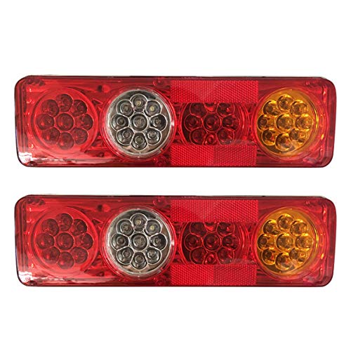 SANON Fanale Posteriore per Auto Fanali Posteriori 2Pcs 12V 36Led 6 Luci Posteriori per Camion Roulotte