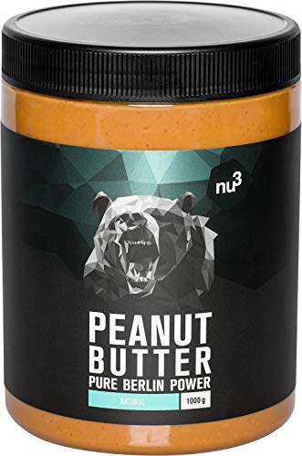 nu3 Peanut Butter (Burro di arachidi) | 1 kg | Burro di arachidi 100% naturale | Puro burro di arachidi proteico senza zuccheri aggiunti | Produzione controllata