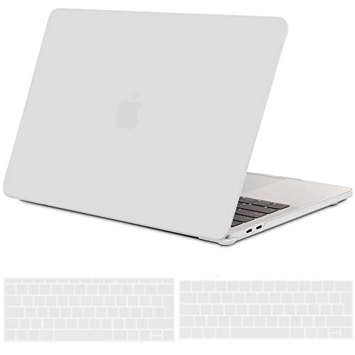 TECOOL Custodia MacBook PRO 13 Pollici 2016 2017 2018 2019 Case, Plastica Rigida Cover & Copertura della Tastiera per MacBook PRO 13.3 con/Senza Touch Bar A1706/ A1708 /A1989/ A2159 -Chiaro