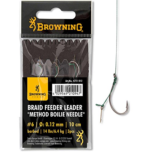 Browning bronze 8 fili di filo per boilie da 6,4 kg, 0,12 mm, 10 cm, 3 pezzi, 8
