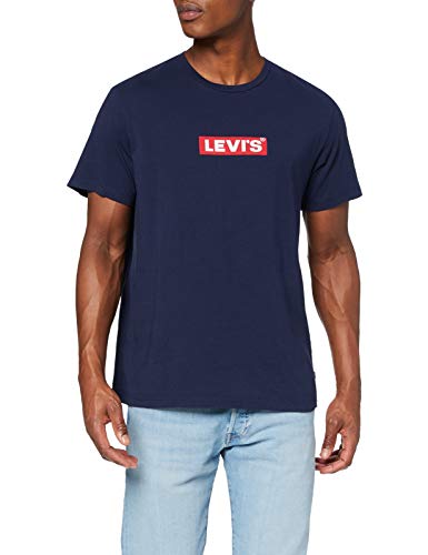 Levi's Graphic Tee T-Shirt, Blu (Boxtab SS T2 Dress Blues 0001), Large Uomo