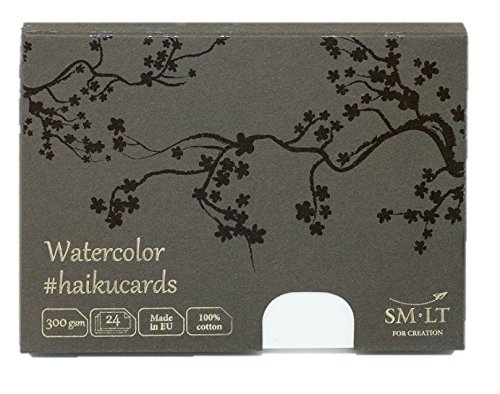smlt C 24 (300) Haiku Cards – 147 X 106 mm acquerello biglietti nella scatola, 300 GSM carta per acquerelli, 24 carte