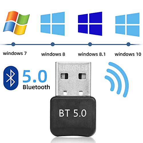 Yizhet Adattatore Bluetooth 4.0 USB Mini Dongle Stick Due Modi Alta velocità per PC con Windows XP/7/8/10, Plug e Play (Bluetooth 5.0)
