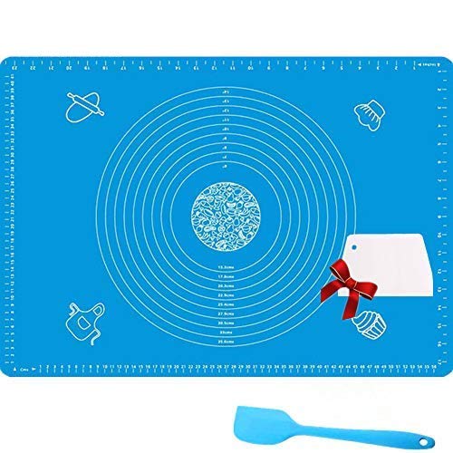 Nifogo Baking Mat Silicone Pastry Mat with Measurements,70 x 50 cm, Nonstick, BPA Free, FDA And LFGB Approved