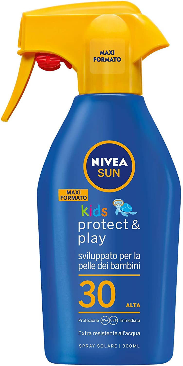 Nivea Sun Kids Spray Solare FP30 per Bambini, Protezione Alta, 300 ml