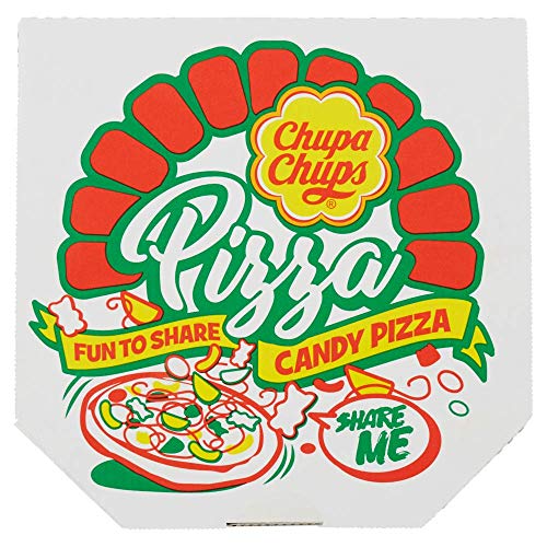 Chupa Chups Candy Pizza Carammelle Gommose Gusto Frutti Assortiti, Ottime da Condividere, 1 Confezione da 400 gr