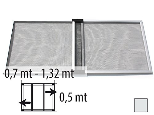 Zanzariera estensibile da 0,7 x 0,5 metri per finestra e porta Zanzariera estensibile 0,7 x 0,5 m GRIGIO