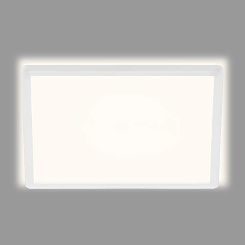 Briloner Leuchten Pannello Luminoso Quadrato Slim a soffitto – Ultrapiatto e retroilluminato – Scheda LED Integrata, 18 Watt, 2400 lm, Luce Bianca W