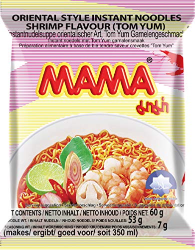 Mama instant noodles, gamberetti Tom Yum, confezione da 30 (30 x 60 g)