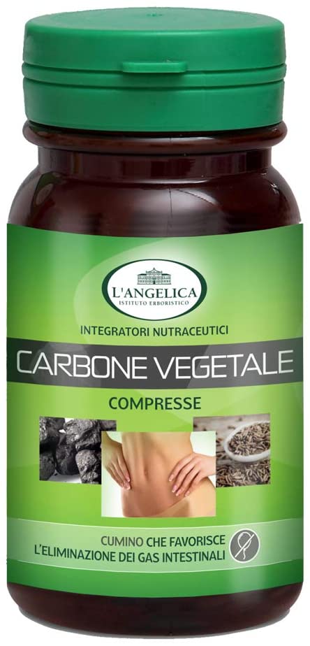 L'Angelica Carbone Vegetale, 75 compresse, Totale: 45 gr