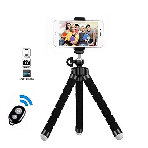 Treppiedi cellulare, cavalletto per iphone flessibile, Treppiedi Fotocamera Bluetooth Universale per Smartphone/Fotocamera Reflex/Fotocamera Digitale/Videocamera