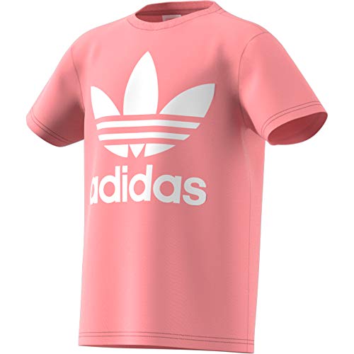 adidas Trefoil Tee, T-Shirt Unisex Bambini, Glory Pink/White, 910Y