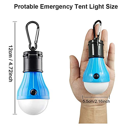 Lampada LED da Campeggio, 4 Pezzi Tenda LED Luce, Lanterna da Campeggio, Lampada di Emergenza Tenda, Portatile Lampada Impermeabile, per L'escursionismo, Pesca, Alpinismo, Campeggio