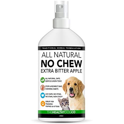 Tutti Naturale Spray Repellente Antimorso per Cani alla Mela | Spray Antimorso Repellente per Addestrare Gatti e Cuccioli | Spray Amaro con Formula Naturale e Sicura | Senza Agenti Chimici | 250 ml