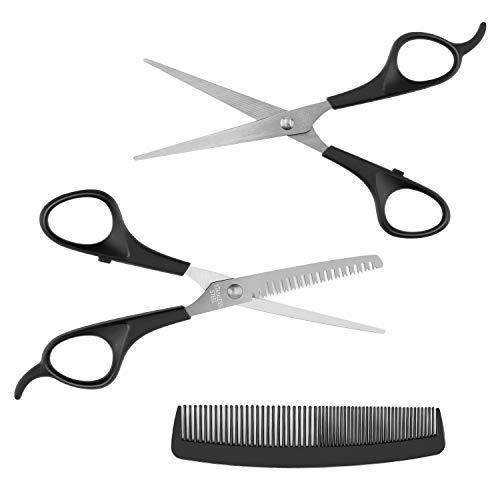 Forbici Parrucchiere Professionali Set, Dhaose Forbici per capelli Set in Acciaio Inossidabile per Assottigliamento Set con Pettine