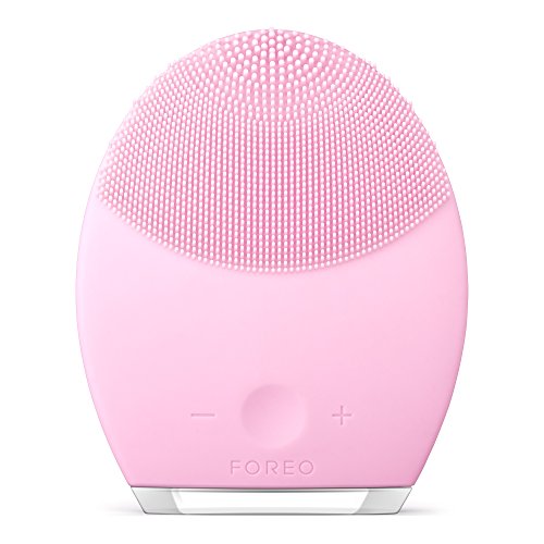 FOREO LUNA 2, Spazzola pulizia viso personalizzata e massaggiatore anti-età, Rosa pallido