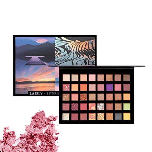 Palette di ombretti 40 colori Shimmer altamente pigmentato e glitter metallizzato Palette per trucco degli occhi lucidi impermeabili Polvere liscia colorata impermeabile per regalo donna