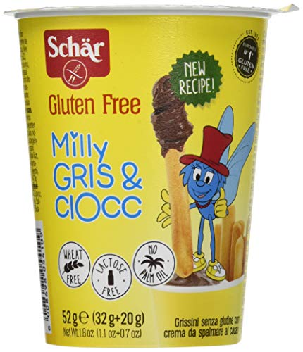 Milly Gris & Ciocc Grissini senza Glutine con Crema da Spalmare al Cacao 52 G