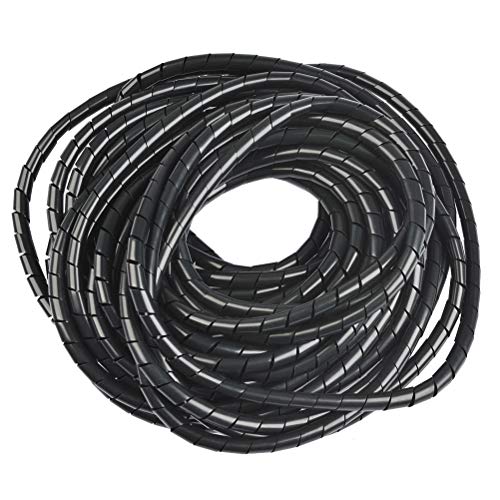 OFNMY Cable Tidy Hoses - Organizer ordinato a spirale 12 m cavo a fascetta, maniche Tidy del cavo durevole per TV / PC / Computer / Home