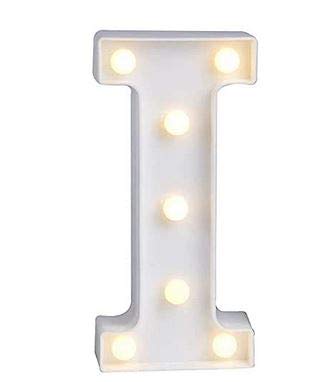 Yuna Lettere Luminose LED Lettere Decorative a LED Lettere dell'alfabeto Bianco (I)