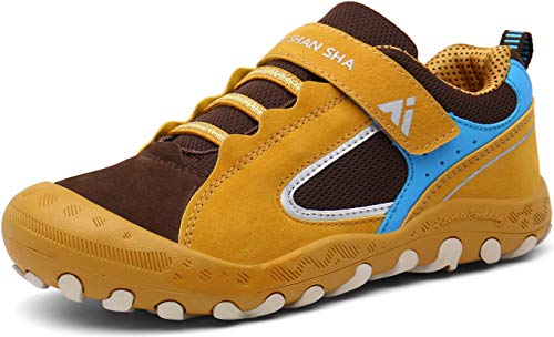 Mishansha Scarpe da Ginnastica Bambino Scarpe da Trekking Ragazzi Outdoor Athletic Giallo 37