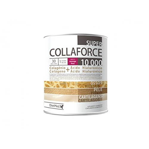 DietMed Super Collaforce 10.000mg di collagene | 450gr | Supporta e migliora la salute di ossa, pelle e articolazioni con effetto antiossidante | Acido Ialuronico, Collagene e Vitamina C.