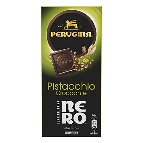 Perugina Tavoletta di Cioccolato Nero Extra Fondente con Pistacchio, 85g