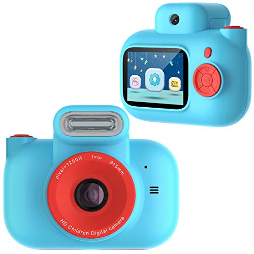 Videocamera per bambini, Videocamera digitale per bambini 1080P FHD con scheda SD da 32 GB, Videocamera regalo per bambini da 3 a 10 anni, Bambini piccoli, Giocattolo, Ragazzi e ragazze (Blu)