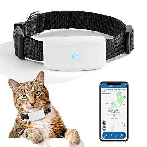 Mini Localizzatore GPS Tracker Collare per Pets Cani e Gatti Animali Impermeabile, GSM/GPRS/GPS Tracker Real-time con App Gratuita Sicurezza Lungo Tempo di Standby Real-time Tracking
