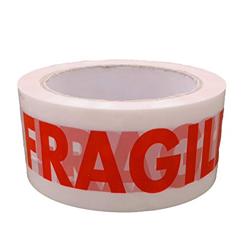 IMBALLAGGI 2000 - Nastro da Imballo Stampato Fragile - 50x66 - Nastro Adesivo Pacchi da Imballaggio - 6 Pezzi