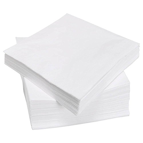 Swantex - Tovaglioli di carta usa e getta, 40 cm, 3 strati, confezione da 100, colore: Bianco